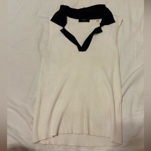 T Tahari Black and White Tank Top